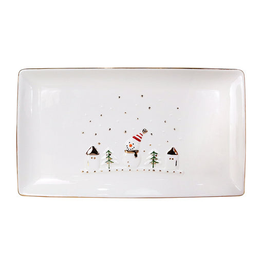 12.25"x7" Castleton Christmas Serving Platter - Assorted by style - 12.25"x7" Castleton Christmas Serving Platter - Assorted by style