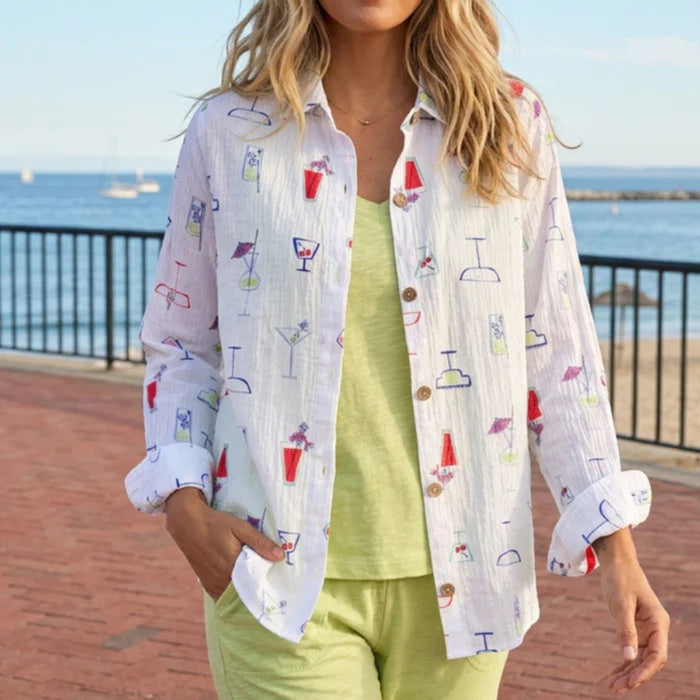 This Habitat Clothes Cheers Cocktail Shirt adds a fun and playful touch to your wardrobe.