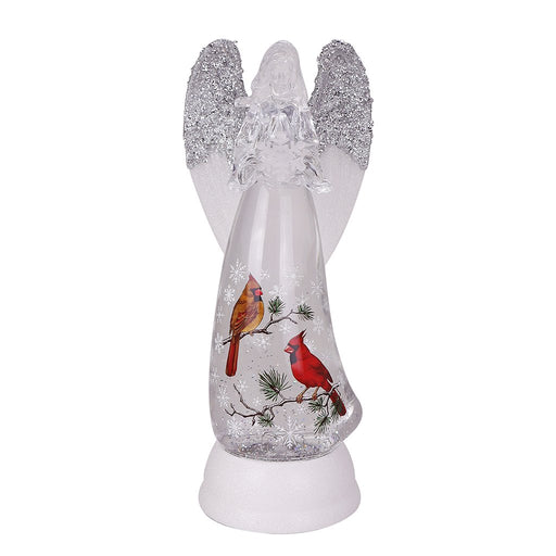 12.375" Glitter Angel w/Cardinal Pair Sublimation - 12.375" Glitter Angel w/Cardinal Pair Sublimation