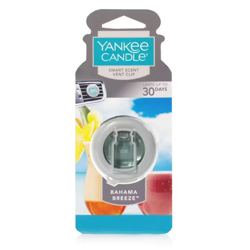 Yankee Candle Bahama Breeze smart scent vent clip packaging on a white background