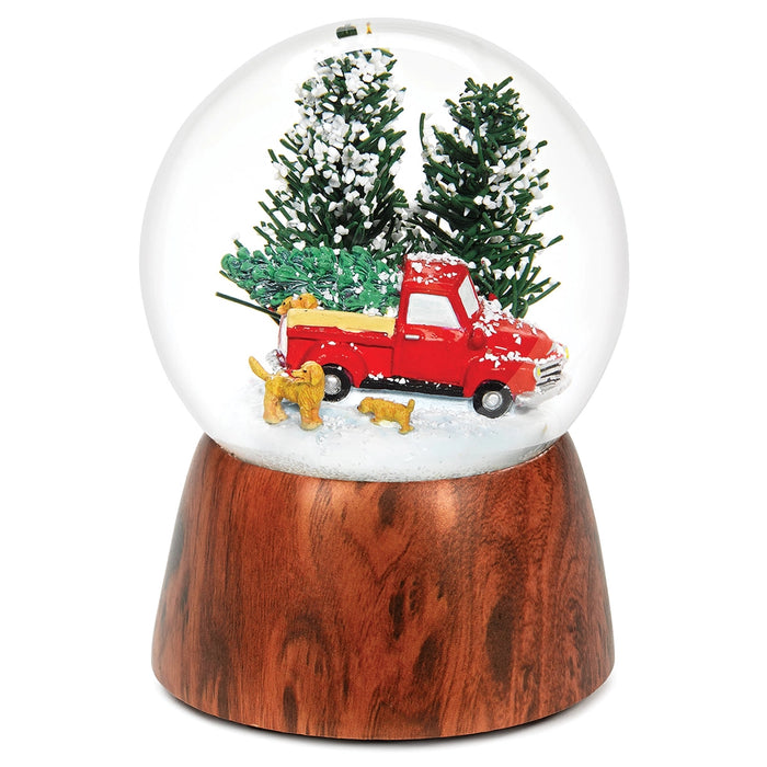 front view of the snow globe