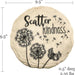 The Spoontiques Scatter Kindness Stepping Stone features a hand-painted dandelion design on durable resin. 