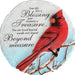 The Spoontiques Cardinal Blessings Stepping Stone features a hand-painted cardinal design on durable resin.