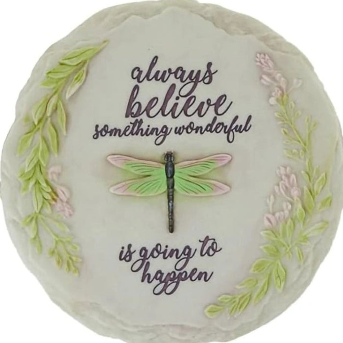 This Spoontiques Always Believe Stepping Stone adds meaningful beauty to your garden.