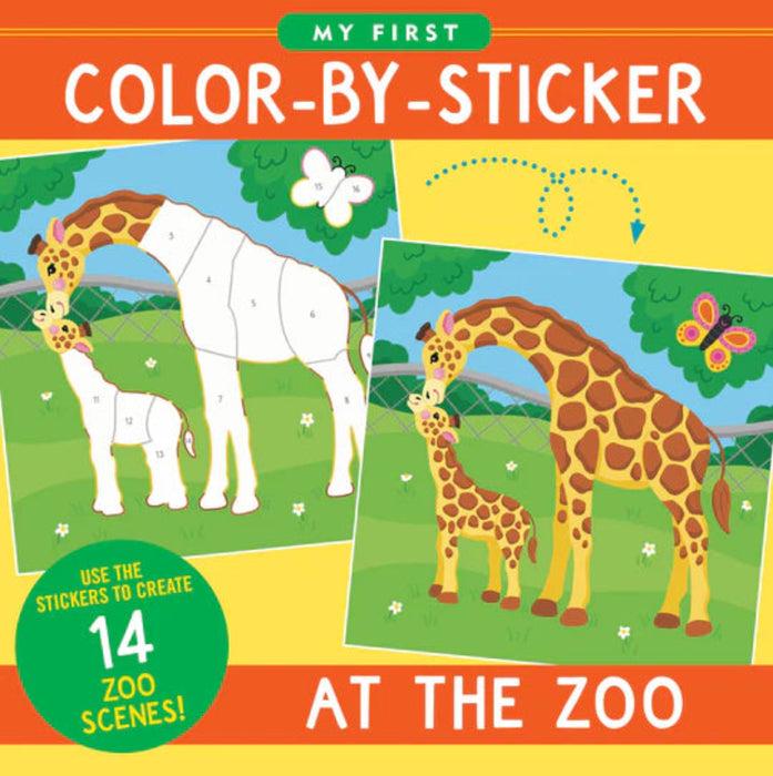At the Zoo&nbsp;is perfect for young children who love sticker art and amazing animals.