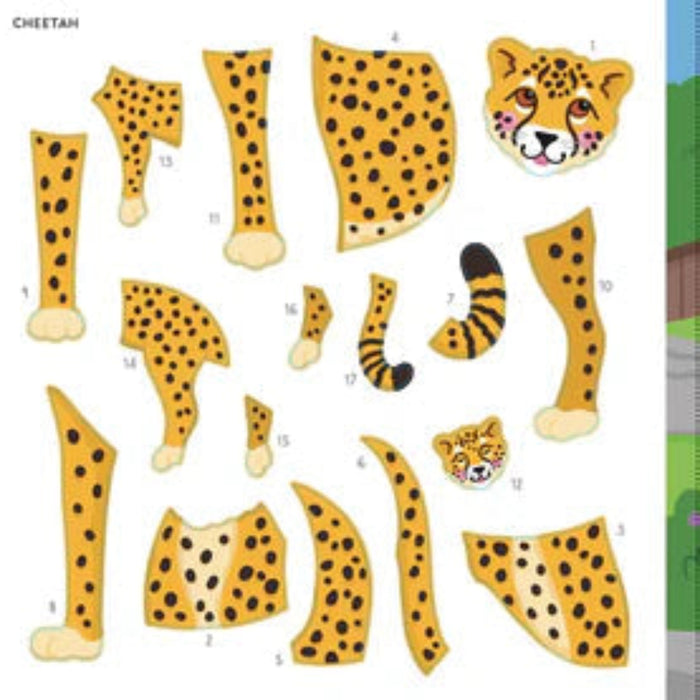 At the Zoo is perfect for young children who love sticker art and amazing animals.