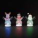 LED Tri Color Holiday Figurine featuring a colorful festive design with illuminated LED accents for Christmas décor.