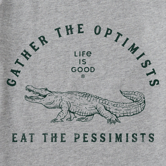 Gray t-shirt with alligator graphic and text