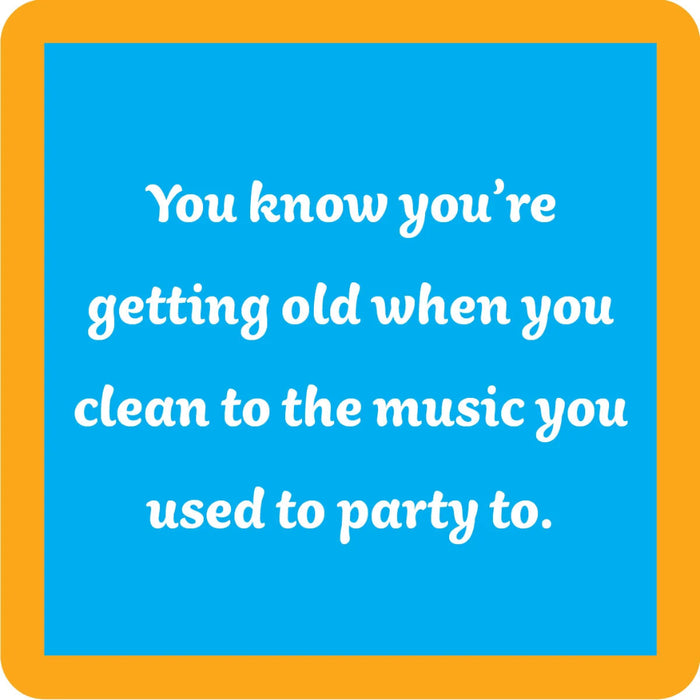 This 4-inch Clean to Music Coaster from Drinks on Me delivers a witty, music-lover message that makes every sip more fun.