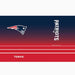 A New England Patriots tumbler is showcased, highlighting the team's emblem and colors.