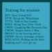 Funny “Texting for Seniors” drink coaster featuring humorous senior texting abbreviations