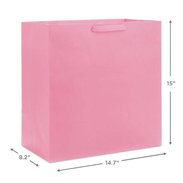 Hallmark : 15" Pink Extra-Deep Gift Bag