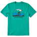 Life Is Good : Men's Biking Sunset Short Sleeve T-Shirt