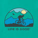 Life Is Good : Men's Biking Sunset Short Sleeve T-Shirt