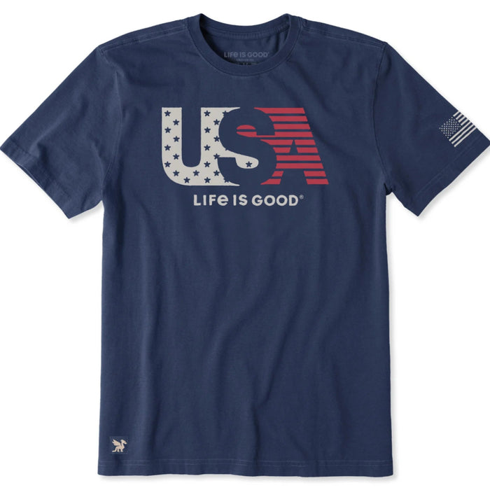 Life Is Good : Men's U.S.A. Flag T-Shirt