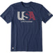 Life Is Good : Men's U.S.A. Flag T-Shirt