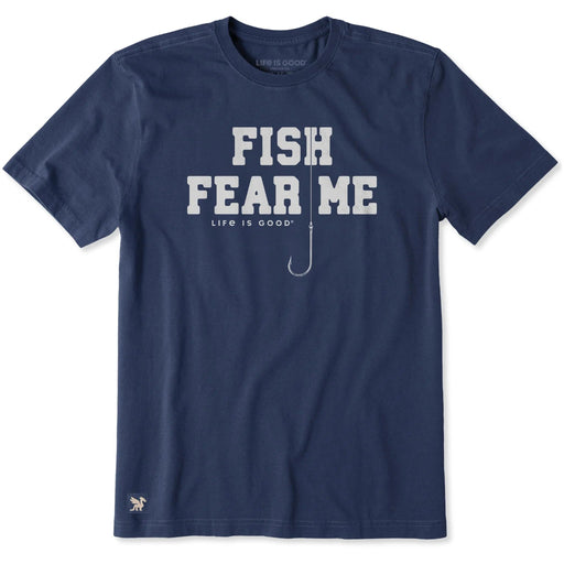 Life Is Good : Men's Hook Fish Fear Me Short Sleeve T-Shirt