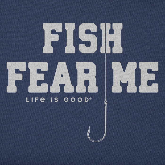 Life Is Good : Men's Hook Fish Fear Me Short Sleeve T-Shirt