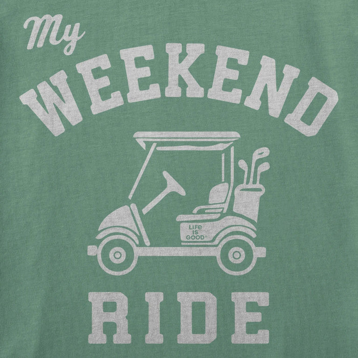 Life Is Good : Men's Golf Cart My Weekend Ride Short Sleeve T-Shirt