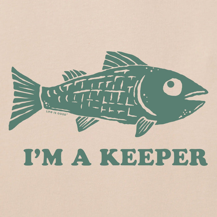 Life Is Good : Men's I'm a Keeper Fish Short Sleeve T-Shirt