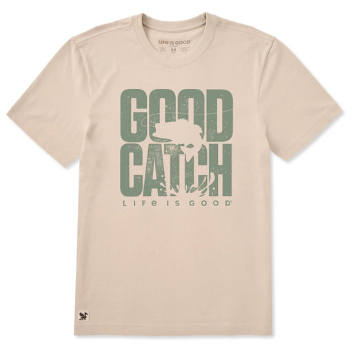 Life Is Good : Men's Good Catch Stack Short Sleeve T-Shirt