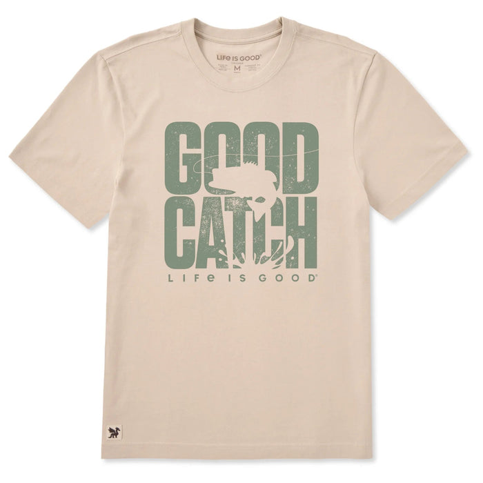 Life Is Good : Men's Good Catch Stack Short Sleeve T-Shirt