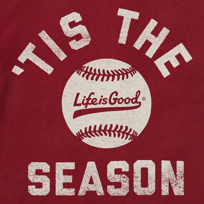 Life Is Good : Men's 'Tis the Season Baseball Short Sleeve Crusher T-Shirt