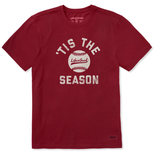 Life Is Good : Men's 'Tis the Season Baseball Short Sleeve Crusher T-Shirt