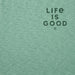 Life Is Good : Men's Woodcut Fish Short Sleeve Slub Slim T-Shirt