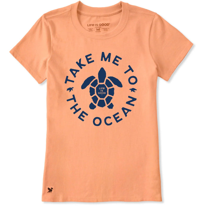 Life Is Good : Women's Take Me To The Ocean Sea Turtle Circle T-Shirt