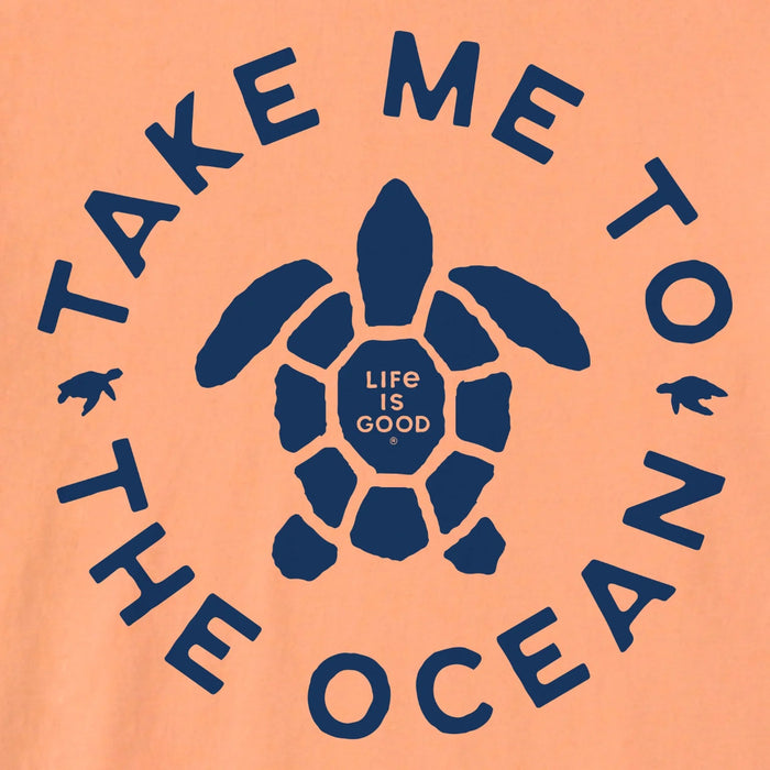 Life Is Good : Women's Take Me To The Ocean Sea Turtle Circle T-Shirt
