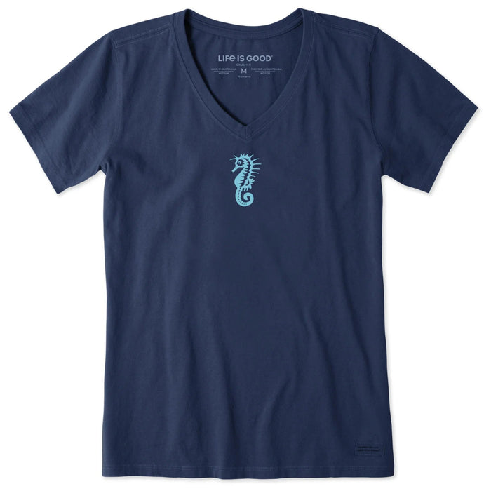 Life Is Good : Women's Seahorse Mini Short Sleeve T-Shirt