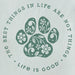Life Is Good : Women's Best Things in Life Are Dog Paws Floral Short T-Shirt