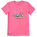 Life Is Good : Women's Camping Fox Flowers Short T-Shirt