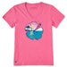 Life Is Good : Women's Hibiscus Coastline Short Sleeve T-Shirt