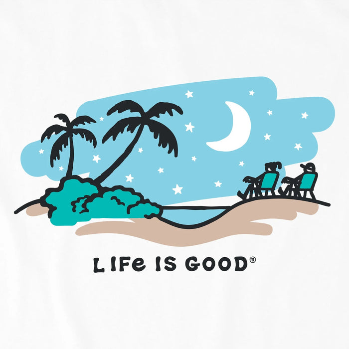 Life Is Good : Women's Moonlit Palm Vista Short T-Shirt