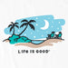 Life Is Good : Women's Moonlit Palm Vista Short T-Shirt