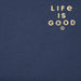 Life Is Good : Men's Moonlit Lake Boat T-Shirt
