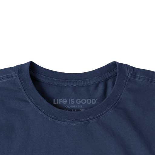 Life Is Good : Men's Moonlit Lake Boat T-Shirt
