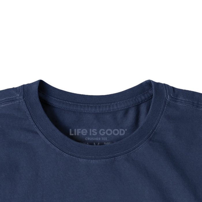 Life Is Good : Men's Moonlit Lake Boat T-Shirt