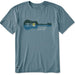 Men's Guitarscape Play More Reflections short sleeve Crusher T-shirt featuring a guitar-inspired graphic, crew neckline, and relaxed garment-washed fit for casual everyday wear.