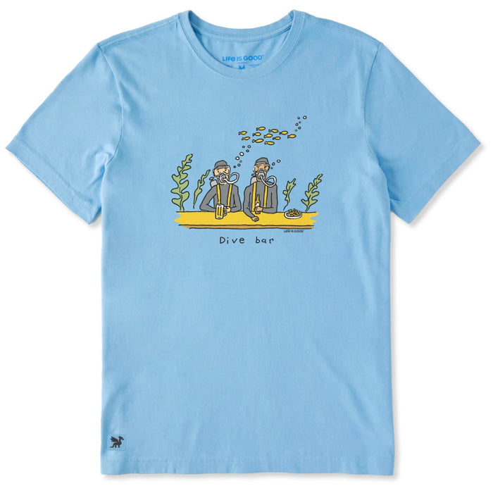 Men's Dive Bar short sleeve T-shirt featuring a dive bar-inspired graphic, crew neckline, and relaxed fit for comfortable everyday casual wear.