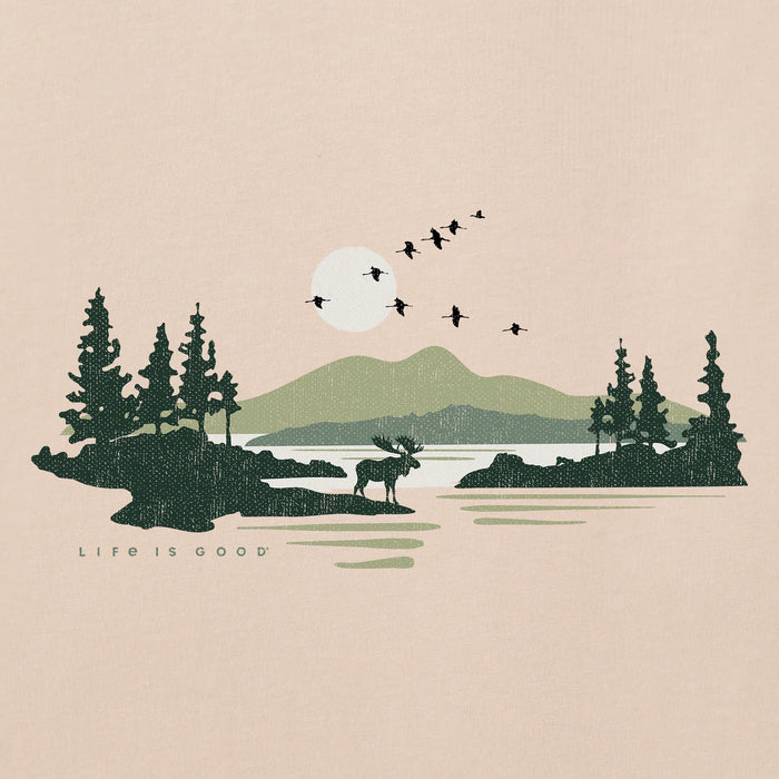 Life Is Good : Men's Moose in the Outdoors T-Shirt