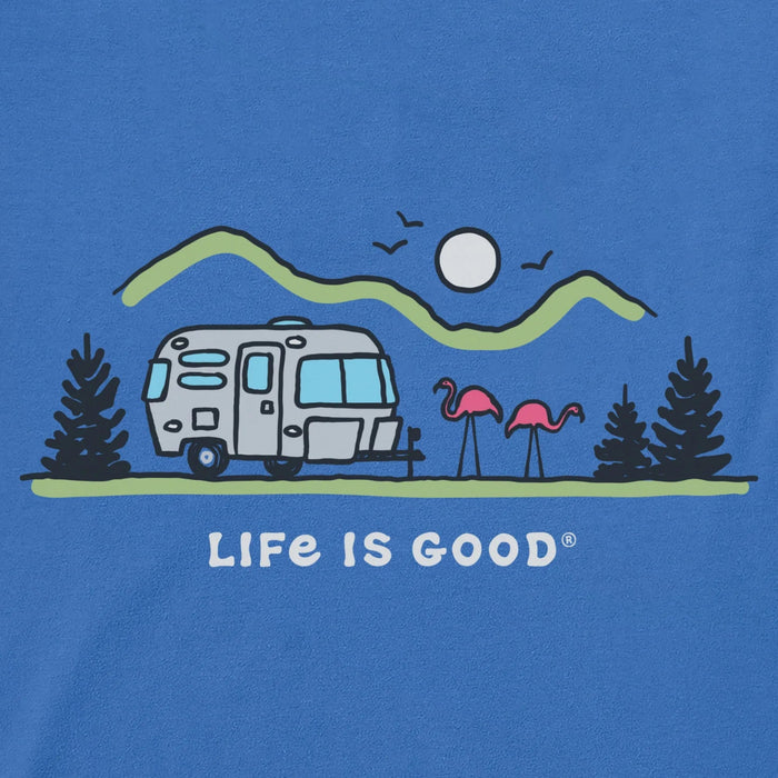 Life Is Good : Men's Camper Flamingo T-Shirt