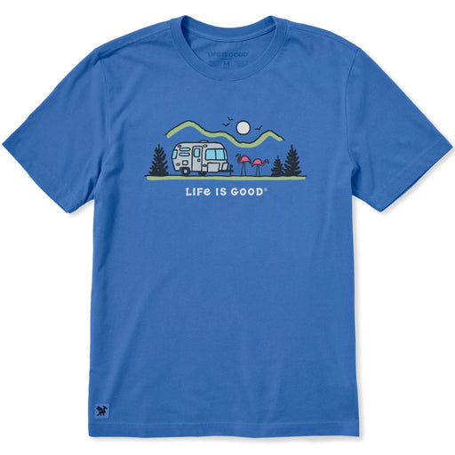 Life Is Good : Men's Camper Flamingo T-Shirt