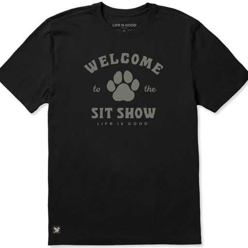 Life Is Good :Men's Sit Show Paw T-Shirt