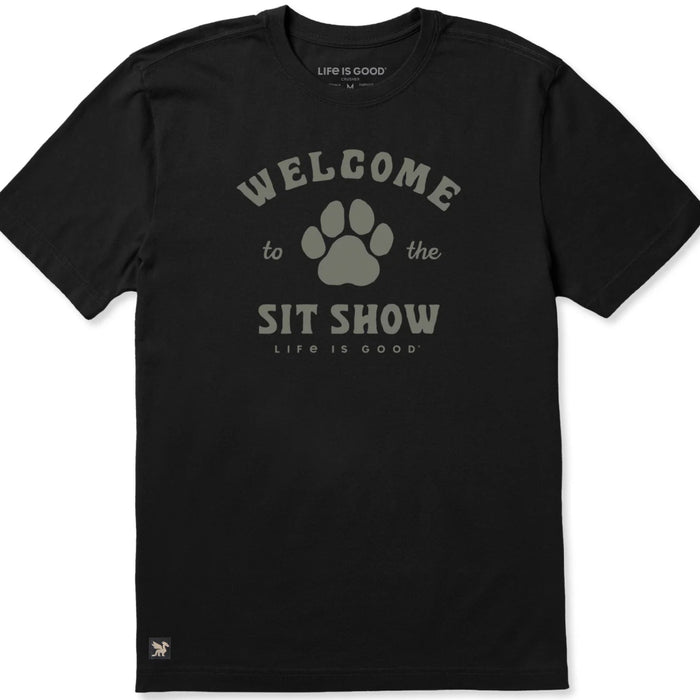 Life Is Good :Men's Sit Show Paw T-Shirt