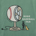 Men's Huge Baseball Fan short sleeve Crusher T-shirt featuring a baseball-themed graphic, crew neckline, and relaxed garment-washed fit for comfortable everyday wear.