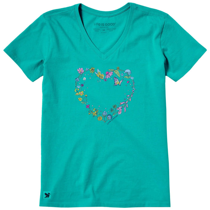 Women's Blooming Wildflower Heart Crusher T-shirt