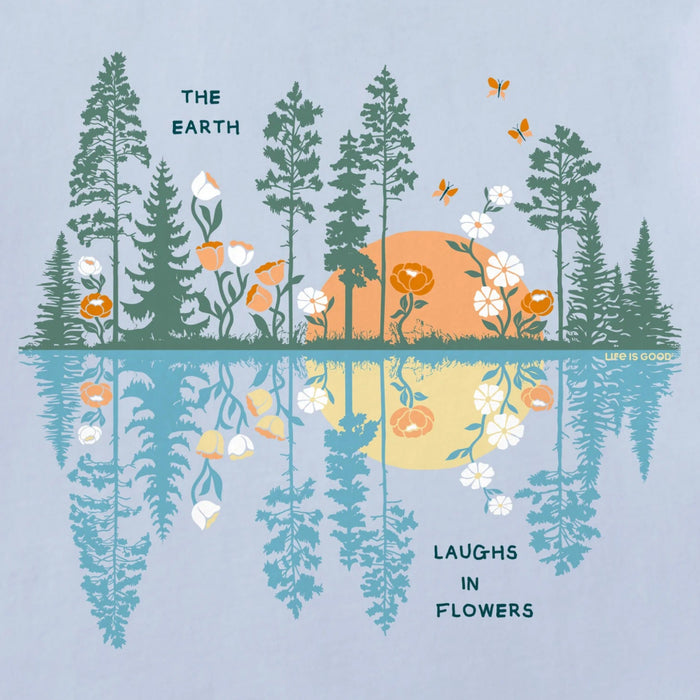 Women's Reflections in Bloom short sleeve T-shirt with a floral-inspired graphic, crew neckline, and relaxed fit for comfortable everyday wear.
